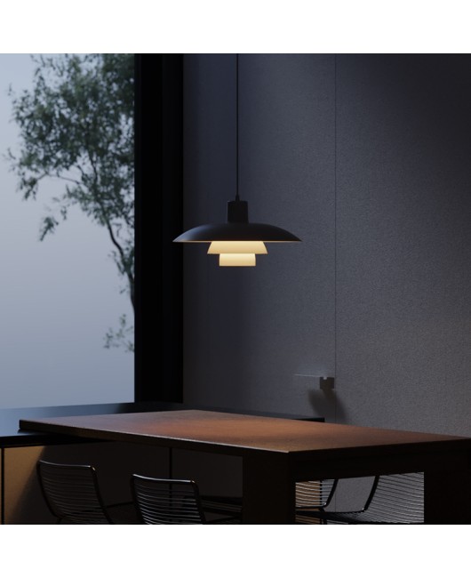 Danish designer UFO restaurant pendant light Nordic minimalist bedroom headboard study bar white layered pendant light