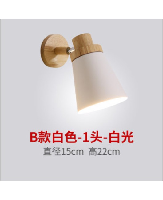 LED bedroom bedside wall lamp, Nordic minimalist macaron background wall lamp, creative aisle showcase color wall lamp