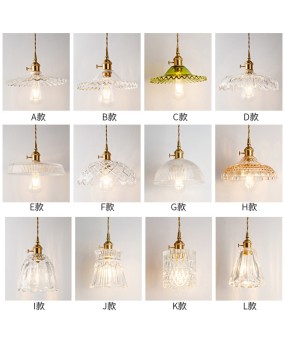 Loft retro bar restaurant bar counter pendant light minimalist homestay all copper glass room pendant light wabi sabi style pendant light