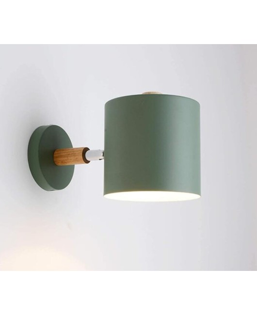 LED bedroom bedside wall lamp, Nordic minimalist macaron background wall lamp, creative aisle showcase color wall lamp