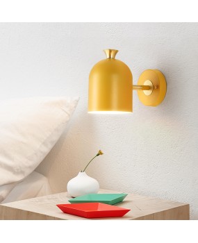 Macaron Single Head Bedroom Art Bedhead Nordic Wall Light Bedroom Dining Room Multi Color LED Wall Light Mirror Front Light
