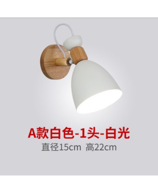 LED bedroom bedside wall lamp, Nordic minimalist macaron background wall lamp, creative aisle showcase color wall lamp