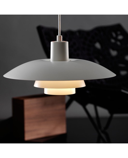 Danish designer UFO restaurant pendant light Nordic minimalist bedroom headboard study bar white layered pendant light