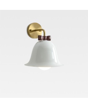 Cream style bow wall lamp Nordic style bedroom headboard living room background decoration LED small bell small wall lamp