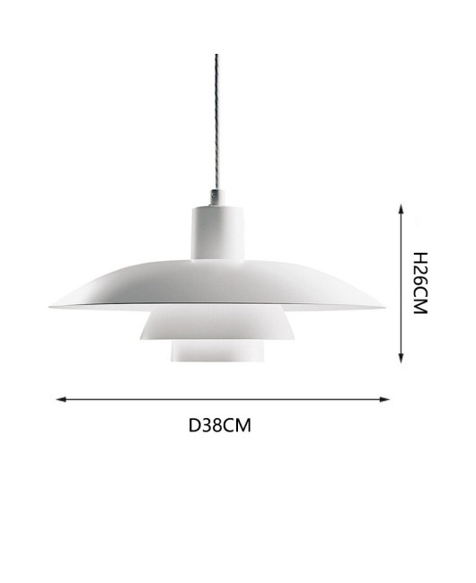Danish designer UFO restaurant pendant light Nordic minimalist bedroom headboard study bar white layered pendant light
