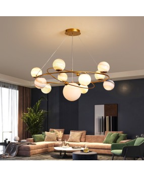Nordic minimalist living room LED pendant light creative clothing store, planet moon light, wandering earth children's bedroom pendant light