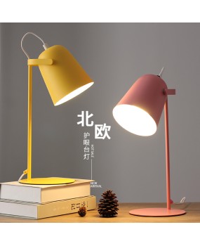 Dormitory small desk lamp ins student LED eye protection desk Nordic girls' dormitory macaron colored desk lamp
