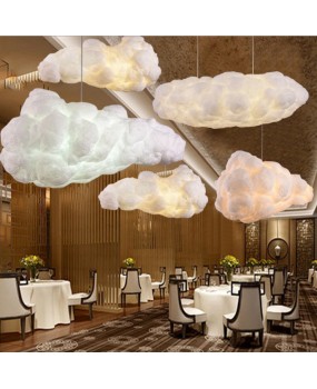 Nordic cotton cloud LED pendant light restaurant clothing store bar counter window decoration simple and creative white cloud pendant light