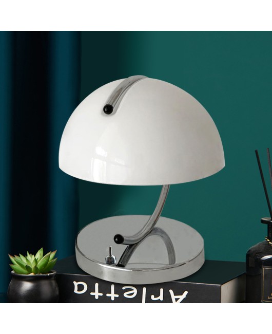 Danish vintage LED desk lamp, postmodern Bauhaus study decoration glass, orange bedroom headboard glass desk lamp