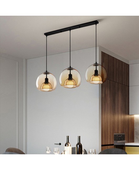 Creative Nordic glass dining table pendant light, modern minimalist combination lighting, home decoration bar counter restaurant lighting, LED pendant light
