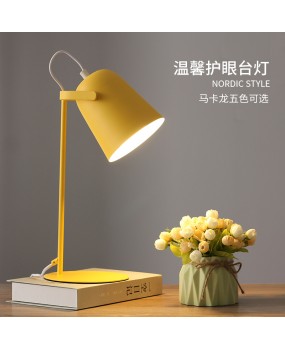 Dormitory small desk lamp ins student LED eye protection desk Nordic girls' dormitory macaron colored desk lamp