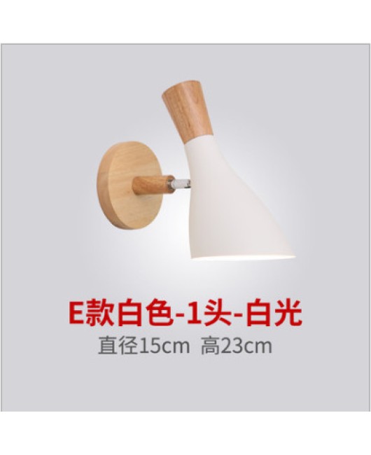 LED bedroom bedside wall lamp, Nordic minimalist macaron background wall lamp, creative aisle showcase color wall lamp