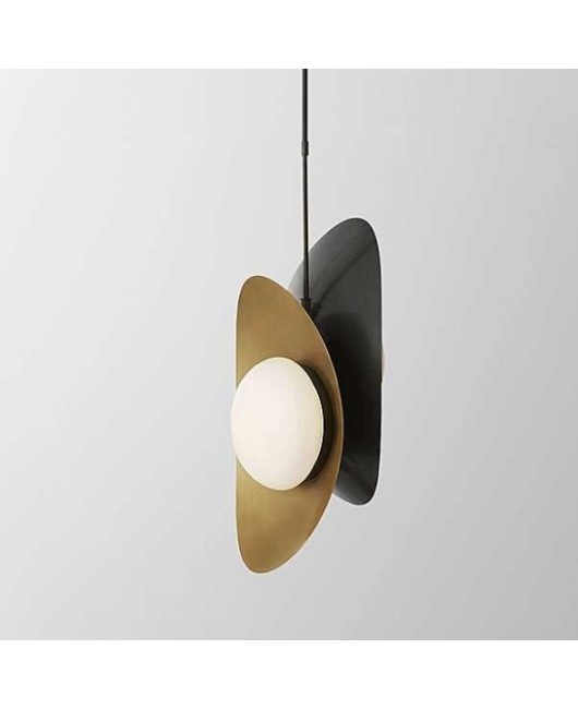 Creative metal design, postmodern pendant light, minimalist bedroom, bedside, living room, personalized dining room, small gold ingot pendant light