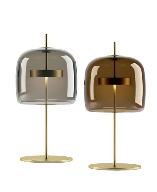 Danish vintage LED desk lamp, postmodern Bauhaus study decoration glass, orange bedroom headboard glass desk lamp