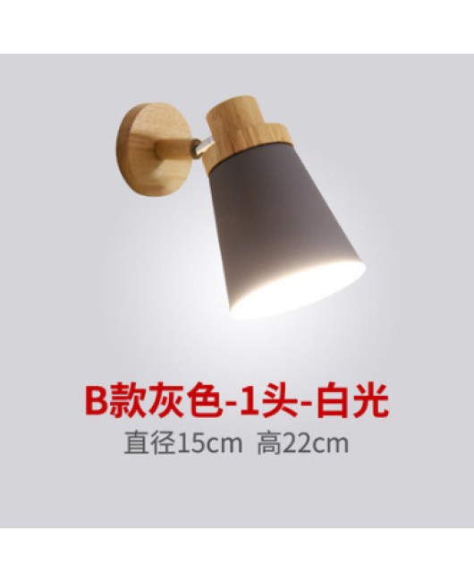 LED bedroom bedside wall lamp, Nordic minimalist macaron background wall lamp, creative aisle showcase color wall lamp