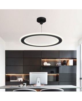 Bedroom hanging modern minimalist light luxury designer style minimalist master bedroom diffuse reflection eye protection LED circular LED pendant light