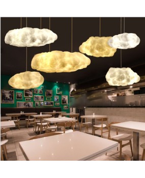 Nordic cotton cloud LED pendant light restaurant clothing store bar counter window decoration simple and creative white cloud pendant light