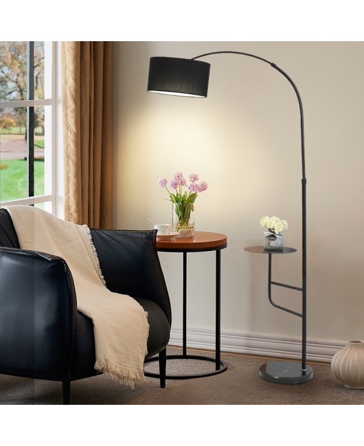 Feather floor lamp, luxurious Nordic living room style, sofa, coffee table, storage, bedroom bedside table, integrated desk lamp