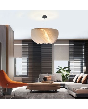 Nordic restaurant simple parchment paper artistic pendant lamp study modern art creative personality bedroom room white light