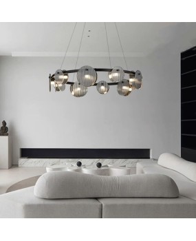 Modern designer atmospheric living room glass chandelier Italian light luxury villa model room lobby bedroom personalized chandelier