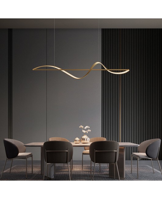All copper minimalist restaurant pendant light, minimalist modern luxury dining table, bar counter, dining room light, creative and personalized designer lighting fixtures