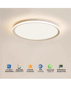 Minimalist and ultra bright ceiling light, children's room, full spectrum eye protection LED light, minimalist bedroom, living room, ultra-thin circular light fixture