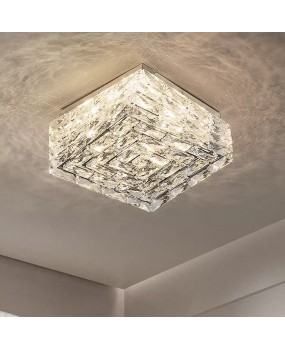 Light luxury crystal lamp, living room lamp, ceiling lamp, modern light luxury square bedroom lamp, 2024 new postmodern lighting fixtures