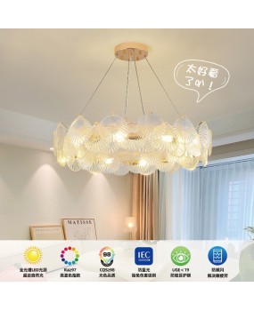 French cream style living room pendant light, modern minimalist dining room, light luxury master light, bedroom, internet famous shell light, new lighting fixtures