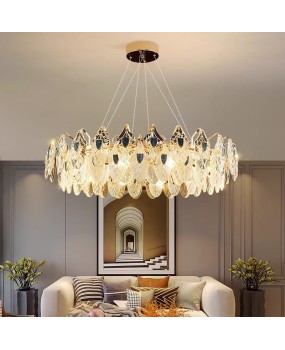 Light luxury crystal chandelier, Nordic living room chandelier, modern, simple and atmospheric villa hall, dining room, master bedroom lighting fixtures