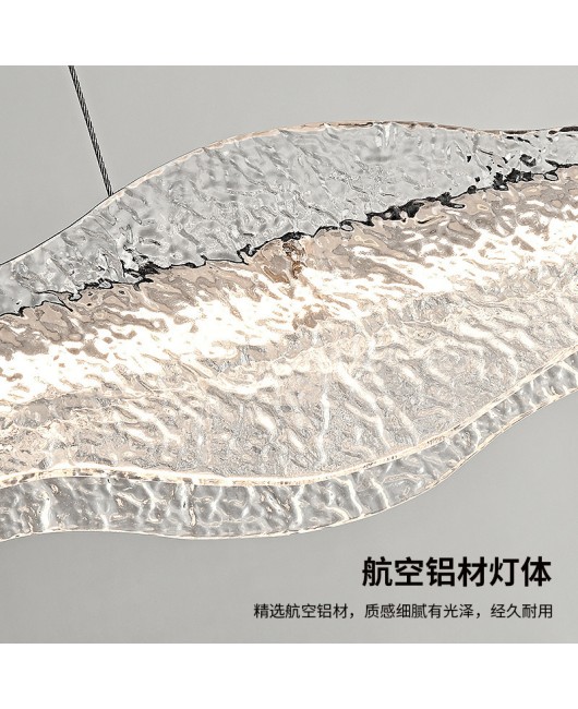 Italian minimalist high-end wave restaurant pendant light strip designer 2024 new island table lighting fixture
