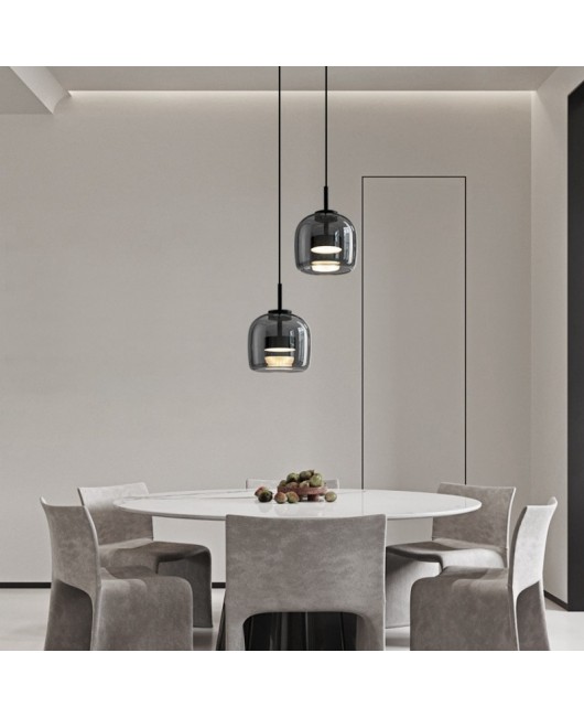 Italian minimalist bedside pendant light, Nordic minimalist modern restaurant counter designer, glass living room bedroom pendant light