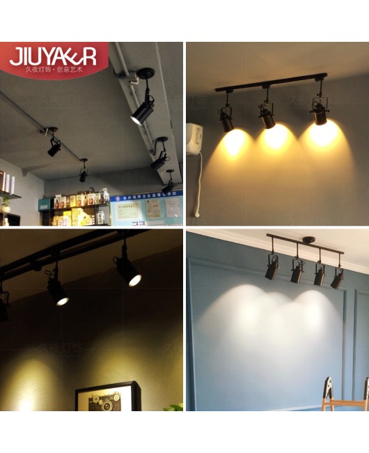 Industrial style retro spotlights, creative dining and bar shops, hot pot restaurants, clothing stores, personalized LED long pole ceiling spotlights