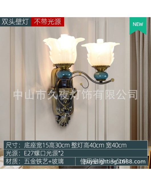 American retro ceramic chandelier, living room, grand Nordic light luxury model room, designer hotel club, villa lighting