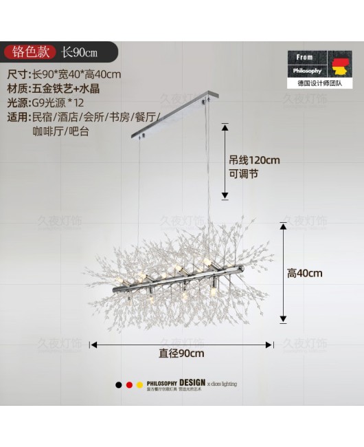Dandelion pendant light creative coffee shop lighting clothing store internet cafe crystal pendant light bar counter internet famous Western restaurant lighting