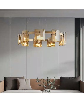 Modern minimalist living room chandelier minimalist bedroom study personalized home use creative glass atmospheric Nordic restaurant light