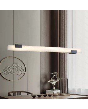 Imported marble light luxury pendant light from the restaurant, modern minimalist designer with a straight strip tea room, bar counter, and home pendant light