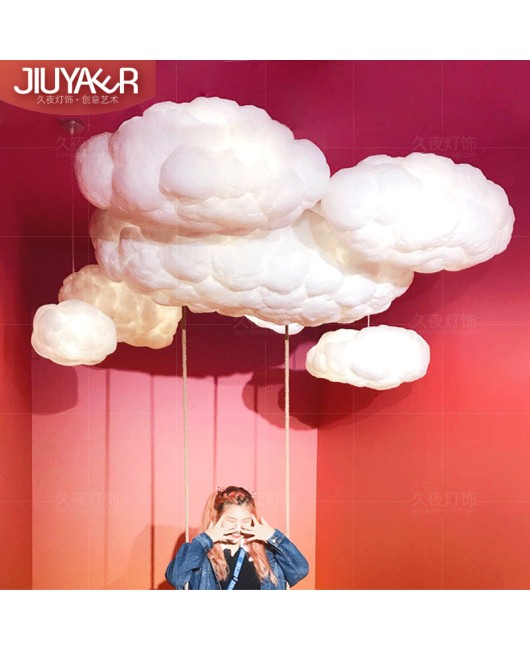 Cloud pendant light, internet celebrity coffee, Western restaurant, clothing store, milk tea shop, hotel, cartoon creative decoration, cloud lighting fixtures
