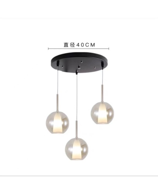 Modern and minimalist Italian designer restaurant pendant light, bar counter, bubble glass duplex staircase light, bedside small pendant light