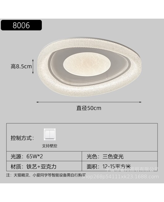 2024 New Creative Master Bedroom Light Modern, Simple, and Atmospheric LED Ceiling Light Guangdong Zhongshan Lighting Living Room Light