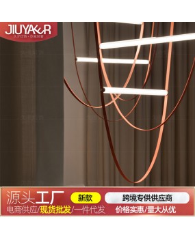 LOFT duplex villa staircase pendant light Italian minimalist belt designer model room exhibition hall personalized pendant light