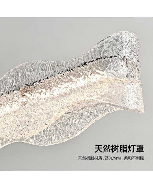 Italian minimalist high-end wave restaurant pendant light strip designer 2024 new island table lighting fixture