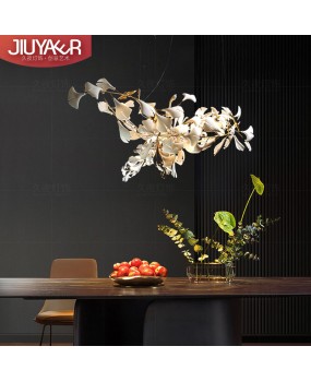 Postmodern luxury living room, Western restaurant, duplex villa, hotel banquet hall, lobby bar counter, coffee shop, ceramic chandelier