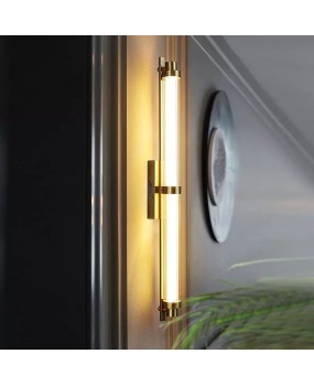 Designer's minimalist long strip wall lamp, postmodern living room background wall, light luxury hotel villa corridor long wall lamp