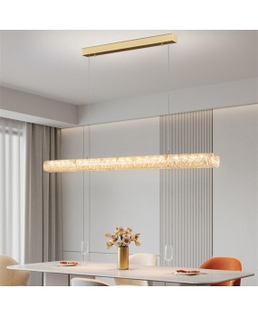 Full spectrum eye protection, extremely simple, post-modern, light luxury, high-end creative, resin imitation crystal, restaurant, tea bar, copper pendant light