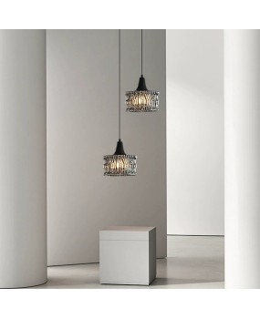 Italian minimalist bedroom bedside pendant light, modern minimalist high-end bar counter restaurant entrance art glass pendant light
