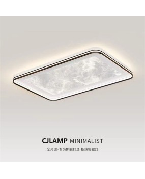 Modern minimalist living room light, minimalist creativity, light luxury, cloud and mist, high-end feeling, main hall light, rectangular living room ceiling light