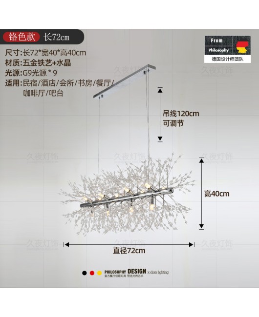 Dandelion pendant light creative coffee shop lighting clothing store internet cafe crystal pendant light bar counter internet famous Western restaurant lighting