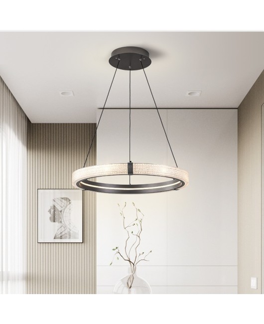 New Italian style light luxury living room pendant light, modern and simple circular master bedroom, study room, duplex building, high-end design light in the lobby