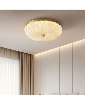Bedroom Light Simple Cream Style Full Copper Light Luxury Full Spectrum Eye Protection Guangdong Zhongshan Master Bedroom Ceiling Light