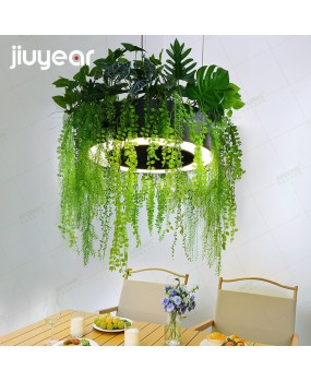 Customized office green plant aperture chandelier restaurant hotel leisure area sales department homestay art plant chandelier